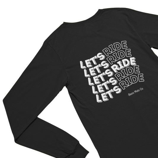 Let's Ride - Long Sleeve T-Shirt - Black