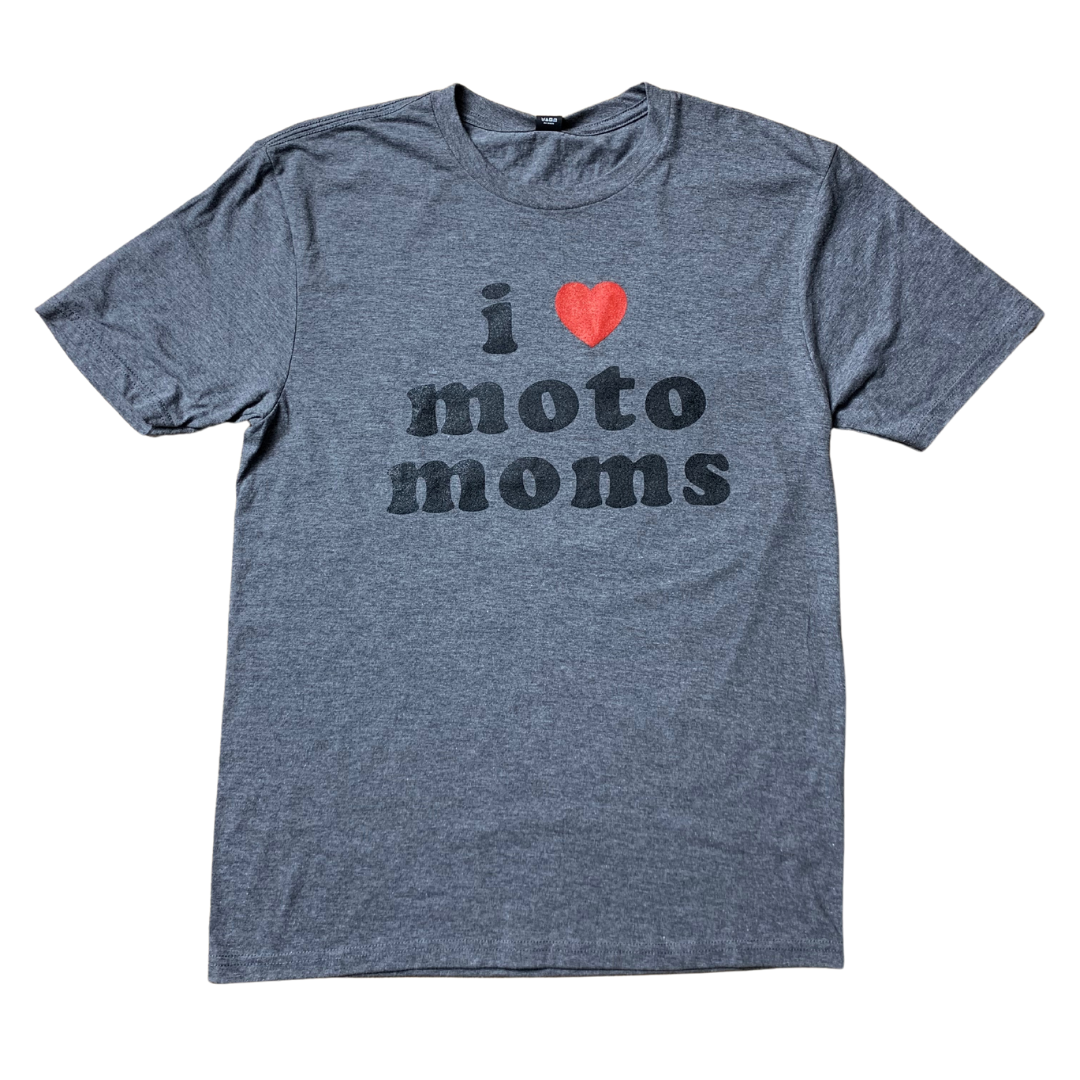 I Heart Moto Moms Gray Tee