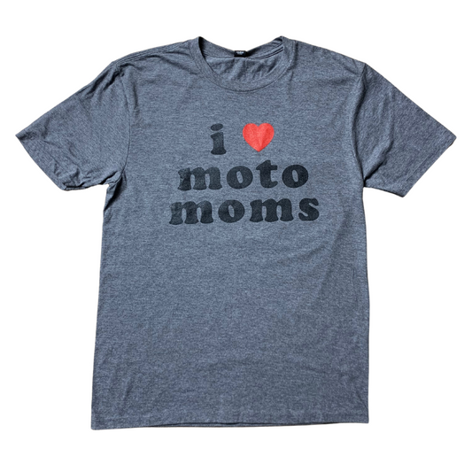 I Heart Moto Moms Gray Tee